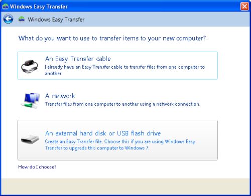 Transferring programs and settings from Windows XP. Transferring programs and settings from Windows XP.