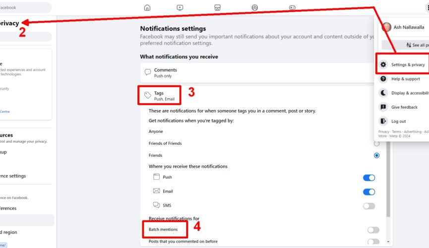 Facebook setting to disable @everyone