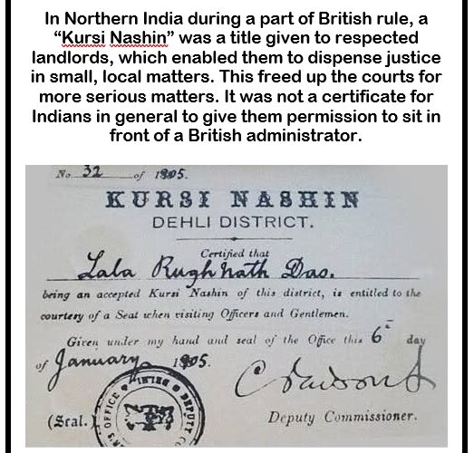 Shareable meme to spread awareness of the real meaning of a Kursi Nashin.