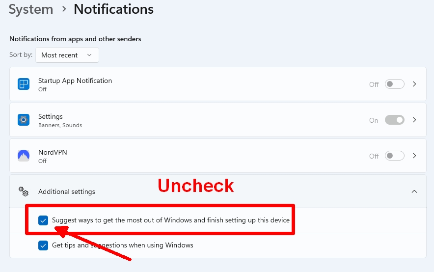 Disabling Windows setup prompt